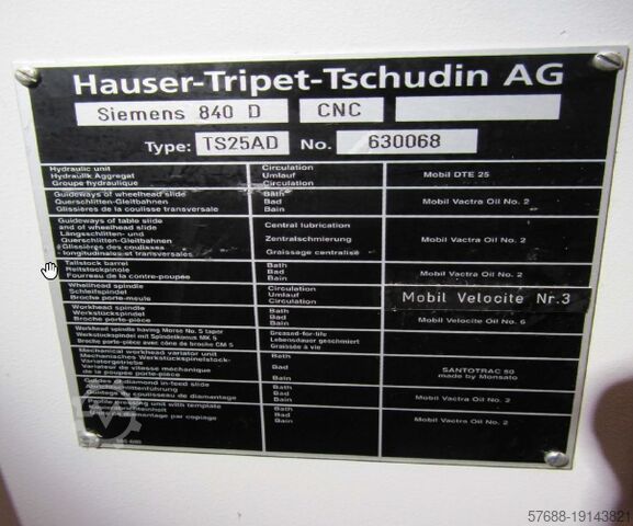 Rettificatrice cilindrica Hauser Triped Tschudin TS-25AD