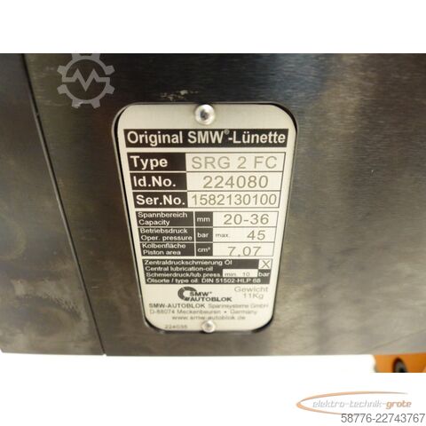 Componente  SMW Autoblok SRG 2 FC Schleiflünette ID 224080 SN 1582130100