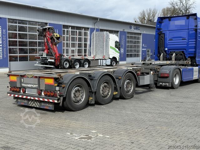 Swap body semitrailer BROSHUIS MFCC-HD Wechsel Containerchassis Ausziehbar ADR