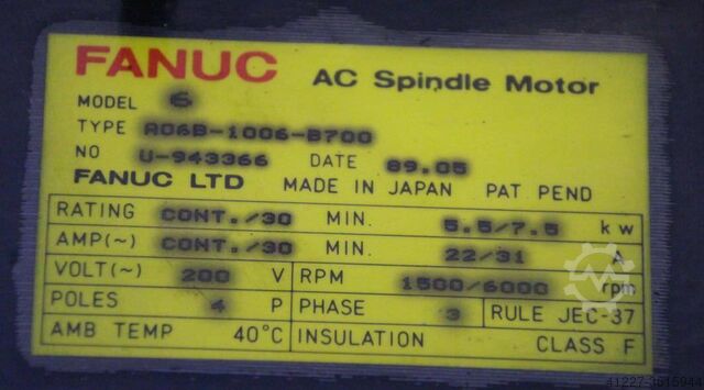 AC-servomotor FANUC A06B-1006-B700