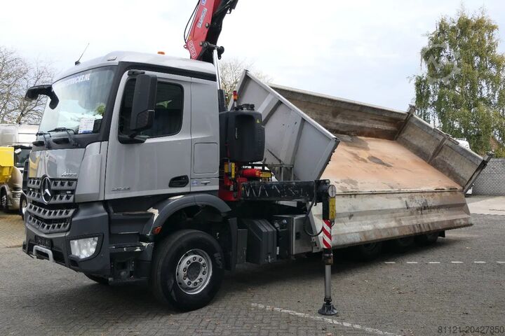 3-sidig tipp Mercedes-Benz Arocs 3643 | 8X4 Tridem | 3 Side Tipper | Fassi...