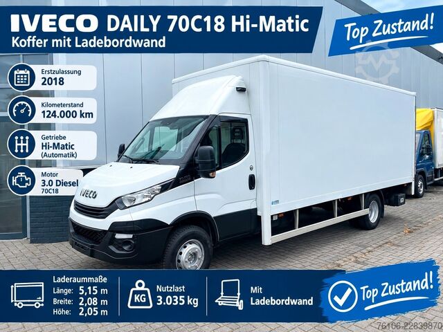 Κλειστό βαν IVECO Daily 70C18 Hi-Matic Koffer mit LBW*TÜV neu !*