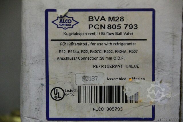 Vanne d'arrêt à bille Alco BVA M28 /  805 793