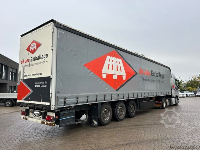 Semirimorchio con telone SCHMITZ CARGOBULL SCS 24/L-13 Schiebeplanen Auflieger