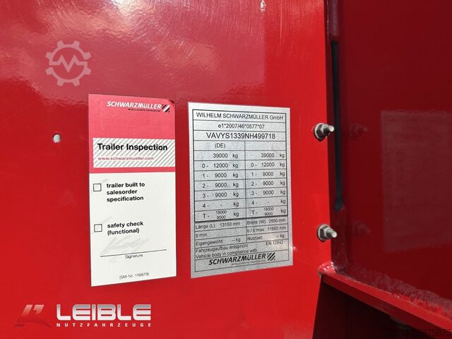 Werkplatform oplegger SCHWARZMÜLLER S1*Holzrungen & Plattform*Liftachse*SAF-Achsen*
