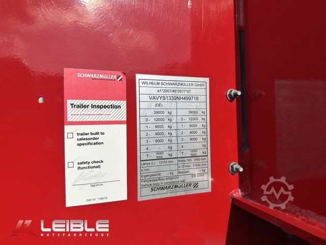 Remorque semi-ouverte SCHWARZMÜLLER S1*Holzrungen & Plattform*Liftachse*SAF-Achsen*