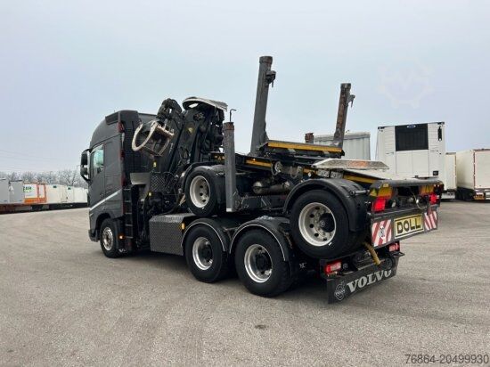 Logging truck VOLVO FH 16 650 6X4 LANGHOLZZUG + DOLL M2K-9L NACHLäUFER MIT PALFINGER EPSILON S260C96, I-SHIFT, RETARDER,