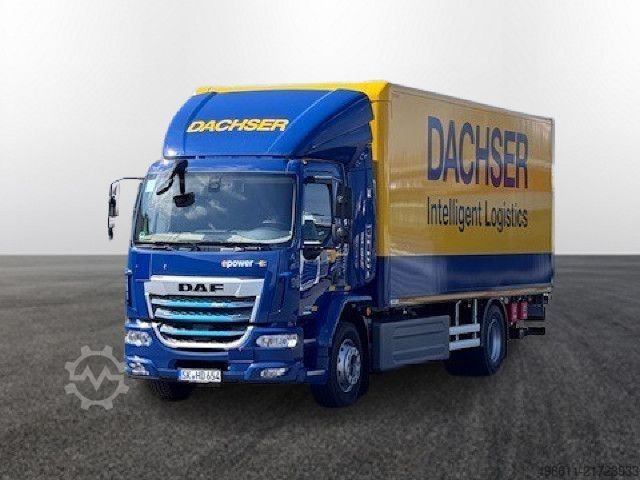 Dobozos teherautó DAF XB190 FA Electric, 18t Plywood Koffer, LBW,