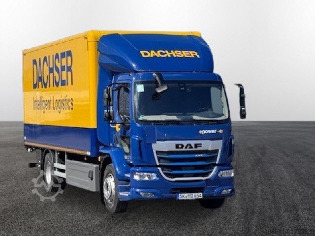 Dobozos teherautó DAF XB190 FA Electric, 18t Plywood Koffer, LBW,