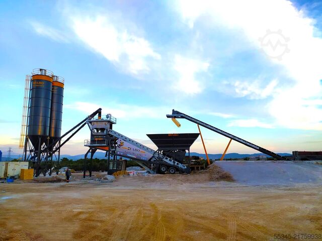 Mobil betongtillsatsanläggning FABO Mobile Concrete Batching Plant 120 m3/h Mobile Concrete Batching Plant