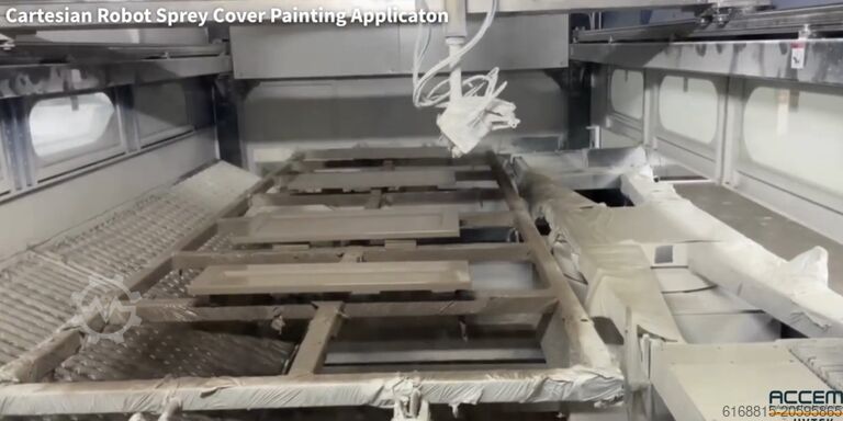 Cartesian robot for door painting ACCEMA Kartezjański robot malujący do drzwi