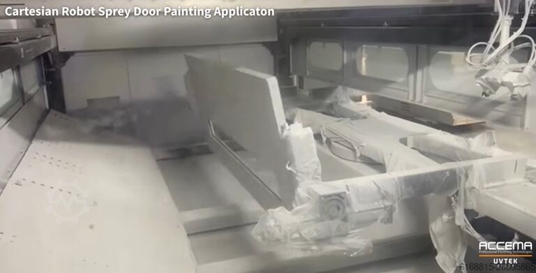 Cartesian robot for door painting ACCEMA Kartezjański robot malujący do drzwi