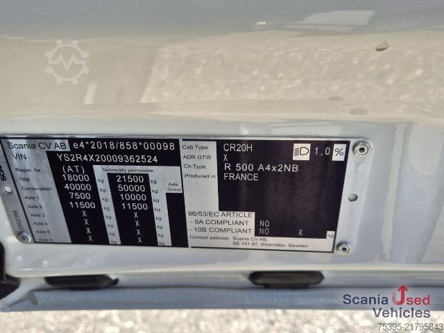 Standard dragbil Scania R 500 A4x2NB