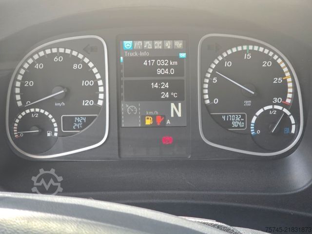 Kamion sa ravnom platformom i ceradom MERCEDES-BENZ ATEGO 818 * ACC * 1.HAND * BÄR LBW 1T*SPURASSIST