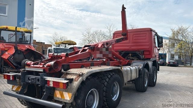 Camion benne à bras amovible MERCEDES-BENZ 4144 Actros MP2 Abrollkipper 8x8 Singlebereifung