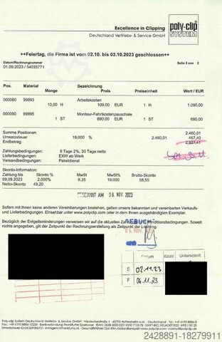 Clipper after major renovation Poly-Clip FCA 3430-18