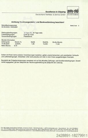 Clipper after major renovation Poly-Clip FCA 3430-18