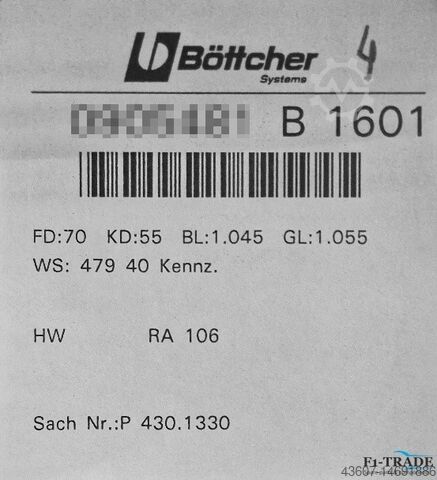 Nuovo rullo di formatura dell'inchiostro Böttcher KBA RA 106