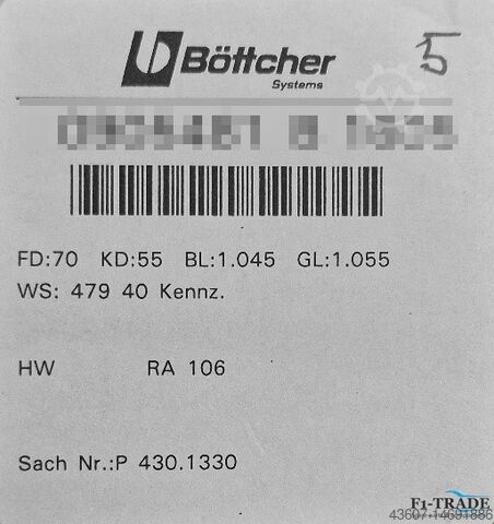 Nuovo rullo di formatura dell'inchiostro Böttcher KBA RA 106