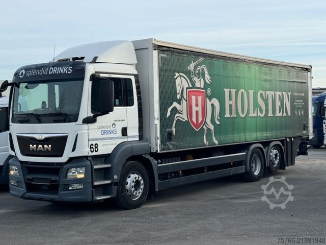 LKW mit Pritsche & Plane MAN TGS 26.360 L / LBW / NAVI / LENKACHSE / 22 PAL