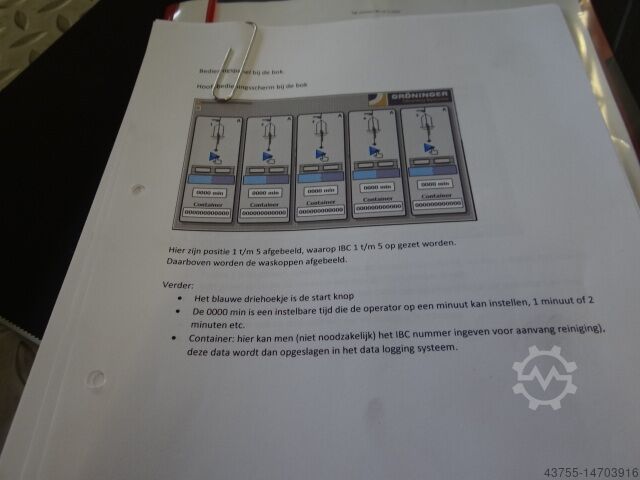 EX cip and unloading station for 5 IBC Groninger / Wennekes IBC station model 5