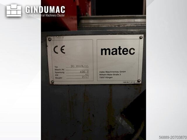 Centre d’usinage vertical Matec MATEC 30 HV/K