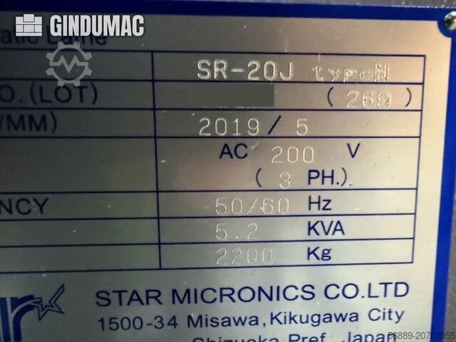 Swiss Type Turning Machine Star SR-20J N