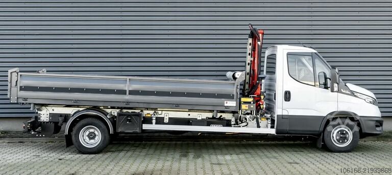 Volquete trilateral con grúa Iveco Daily 70C18 HA8 Kipper Kran