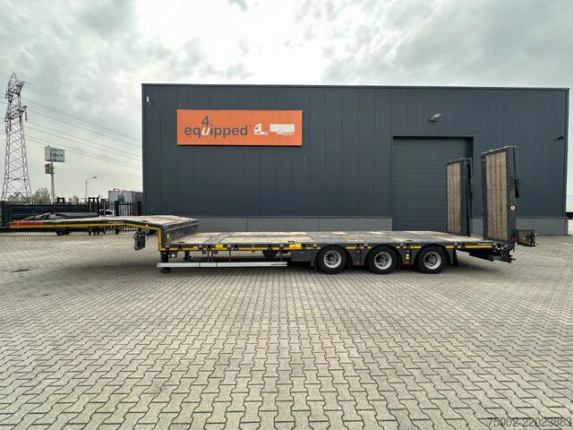 Trailer πλατφόρμας KAESSBOHRER Lowbed  / 6.00m extendable / hydraulic ramps  /...