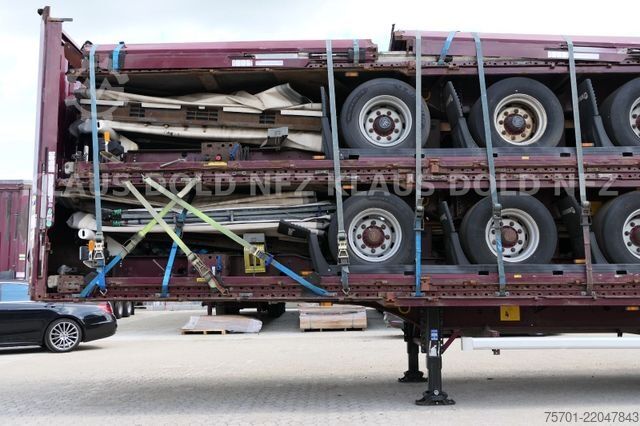 Åben sættevogn med presenning KRONE SD Pritsche Plane XL MegaLiner Bordwände 5x