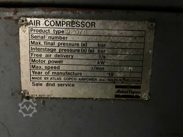 Compresor de tornillo Atlas Copco Atlas Copco 