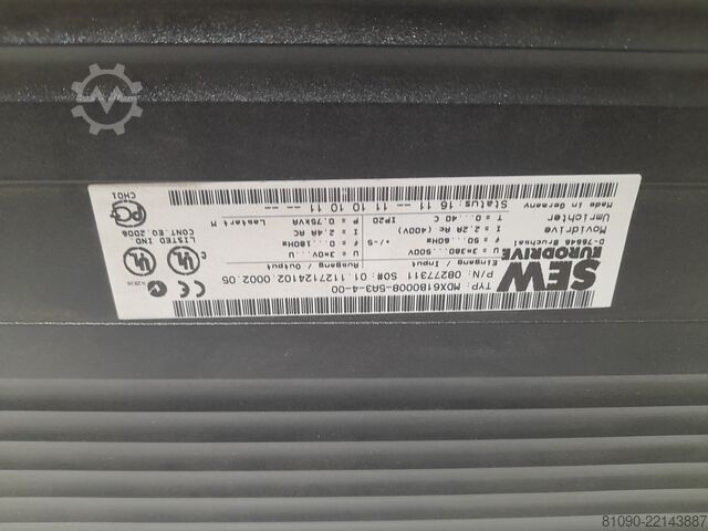 INVERTER SEW-EURODRIVE MDX61B0008-5A3-4- SEW-EURODRIVE MDX61B0008-5A3-4-00