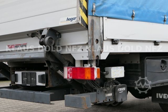 Flatbed truck with tarp IVECO 120E25 Eurocargo Pritsche Plane Bordwände LBW E5