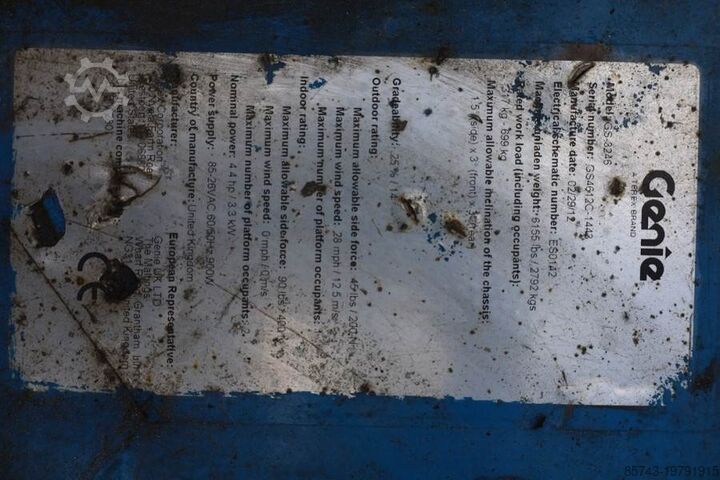 Schaarlift Genie GS3246 Electric, Working Height 11.75 m, 318kg Cap