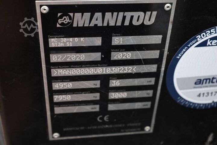 All-terrain vorkheftruck Manitou MC30-4 Valid Inspection, *Guarantee, Diesel, 4x4 D