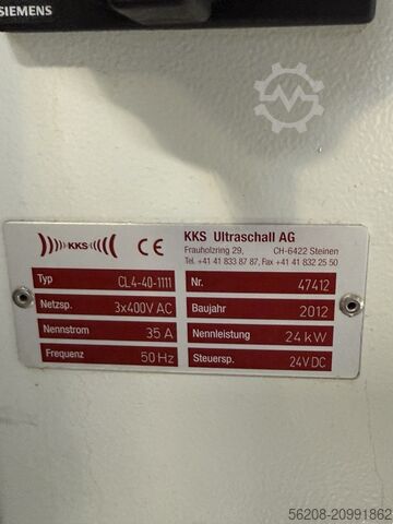 Sistema de limpieza por ultrasonidos de 4 cámaras KKS CL4-40-1111