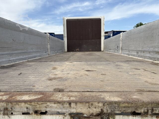 Intercambiable con plataforma abiertaCambiador de plataforma con plataforma Krone BDF 7,45m Baustoff Bordwand + Türen