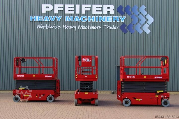 Scherenhebebühne Magni ES1212E Electric, 12m Working Height, 320kg Capaci