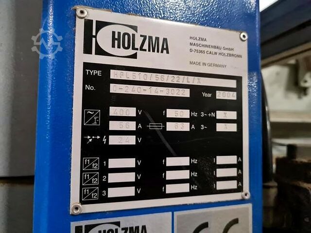 Sezionatrice HOLZMA HPL 510/56/22/L/X