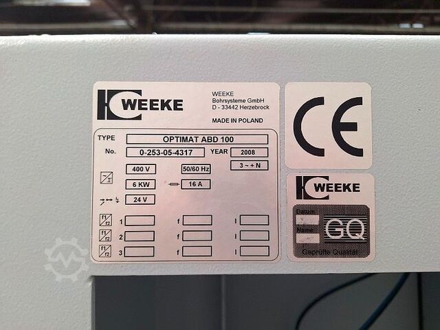 Deuvelboormachine WEEKE OPTIMAT ABD 100