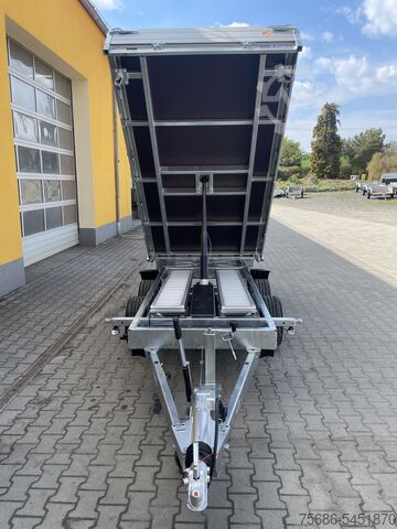 Dreiseitenkipper Anhänger Saris K3 306 170 3500 3-Seiten Kipper E-Pumpe