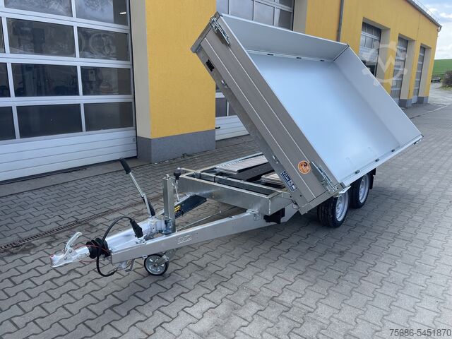 Dreiseitenkipper Anhänger Saris K3 306 170 3500 3-Seiten Kipper E-Pumpe