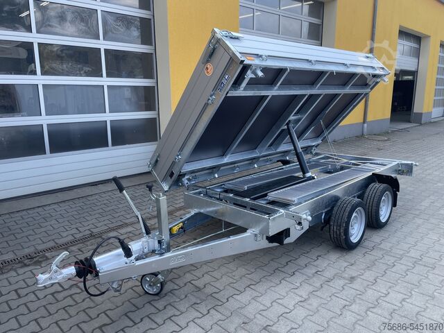 Dreiseitenkipper Anhänger Saris K3 306 170 3500 3-Seiten Kipper E-Pumpe