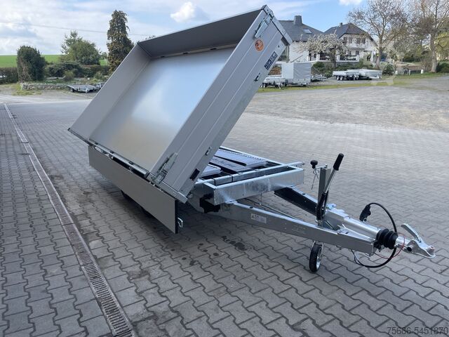 Dreiseitenkipper Anhänger Saris K3 306 170 3500 3-Seiten Kipper E-Pumpe