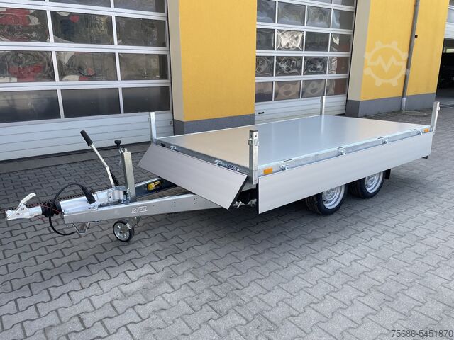 Dreiseitenkipper Anhänger Saris K3 306 170 3500 3-Seiten Kipper E-Pumpe