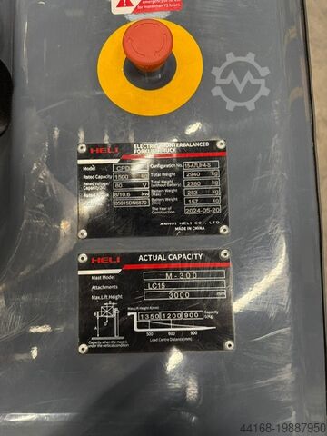 3 kerekű targonca Heli Elektrostapler 1,5 To CPD 15