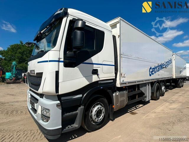 Camião de bebidas Iveco Stralis AS260S42/2x LBW/Schwenkwand/Zug