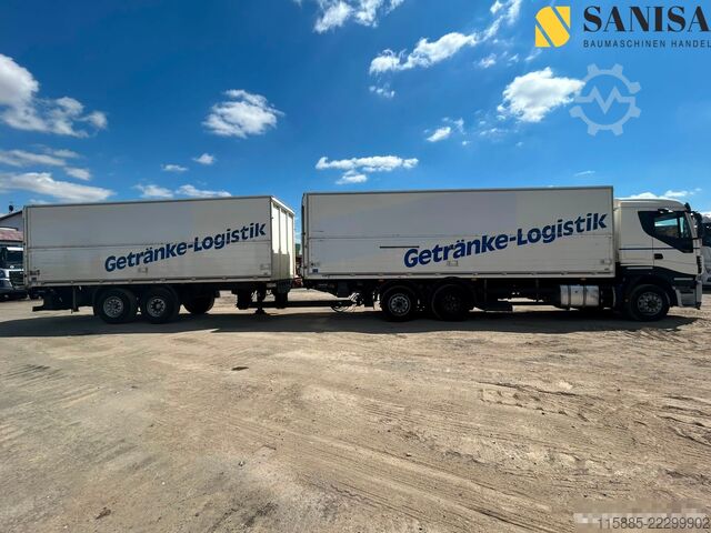 Camião de bebidas Iveco Stralis AS260S42/2x LBW/Schwenkwand/Zug