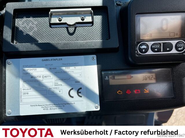 Carrello elevatore GPL Toyota 02-8 FGKF 20, 360 h!