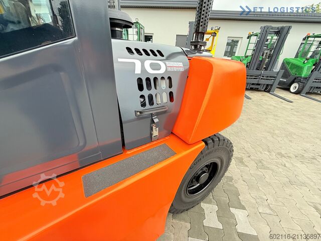 4-wheel forklift DOOSAN 70 / DUPLEX / FORK 2500MM / POSITIONER